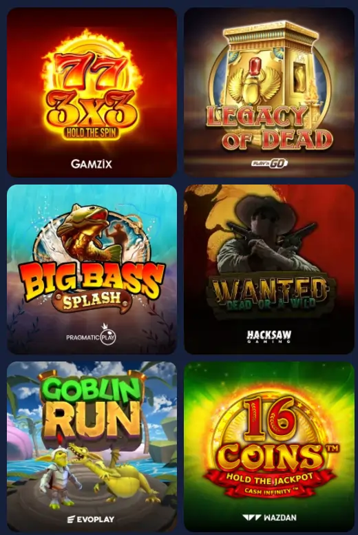 BoomerangBet Casino Spellen