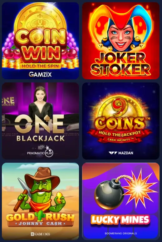 BoomerangBet Casino Spellen